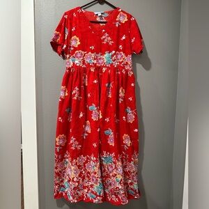 Only Necessities Red Puff Sleeve Sundress